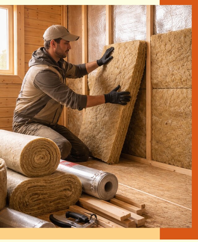 Утепление бани в Темрюке под ключ от 4632 руб./м2 — утеплить потолок, пол и стены | ТепломастерТмр